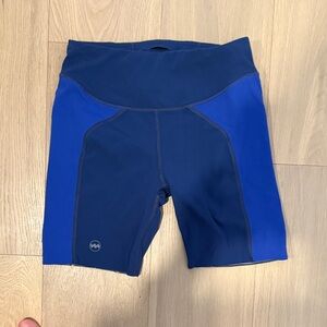 Janji Women's Athletic Shorts in Navy and Royal Blue